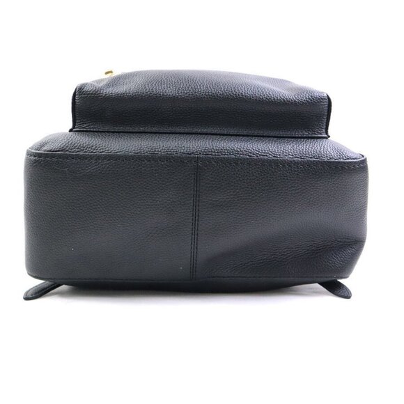 Auth COACH Backpack Black Leather/Goldtone - - Picture 4 of 14